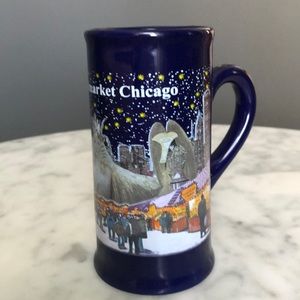 CHRISTKINDLMARKET Chicago Mug/Cup  TALL Cobalt 0.2L Daley Plaza RARE